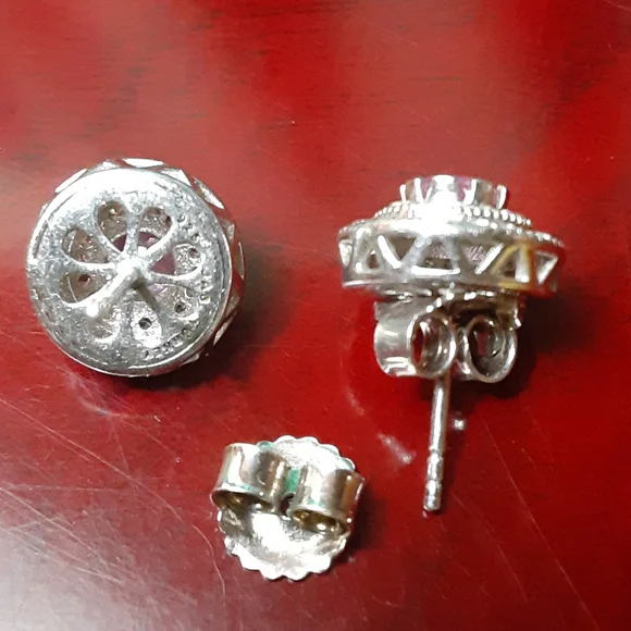 925 Genuine Pink Sapphire and White Zircons. Bride,  Mother-of-the Bride. - Picture 4 of 12